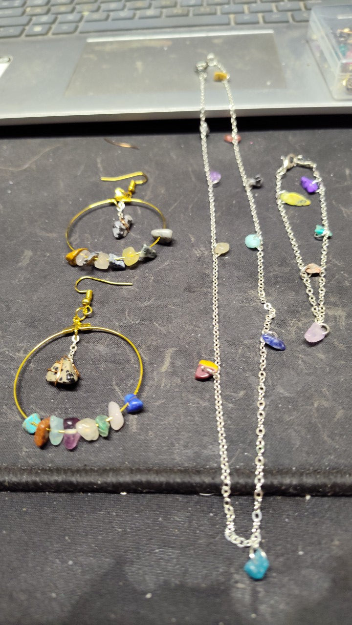 My purple and white set