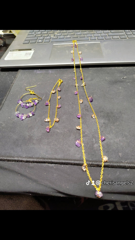 My purple and white set